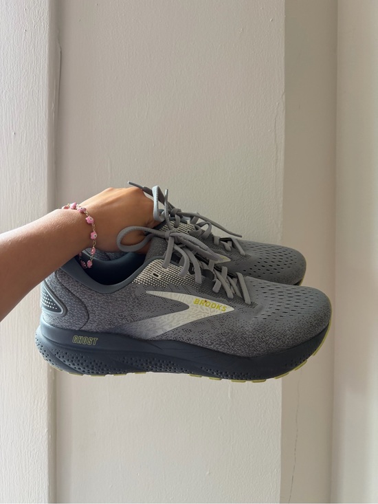 Brooks Other - Brooks Ghost Men Gray Running Shoes with Subtle Yellow Accent